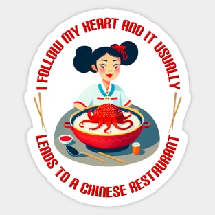 Chinese Food T-Shirt Sticker